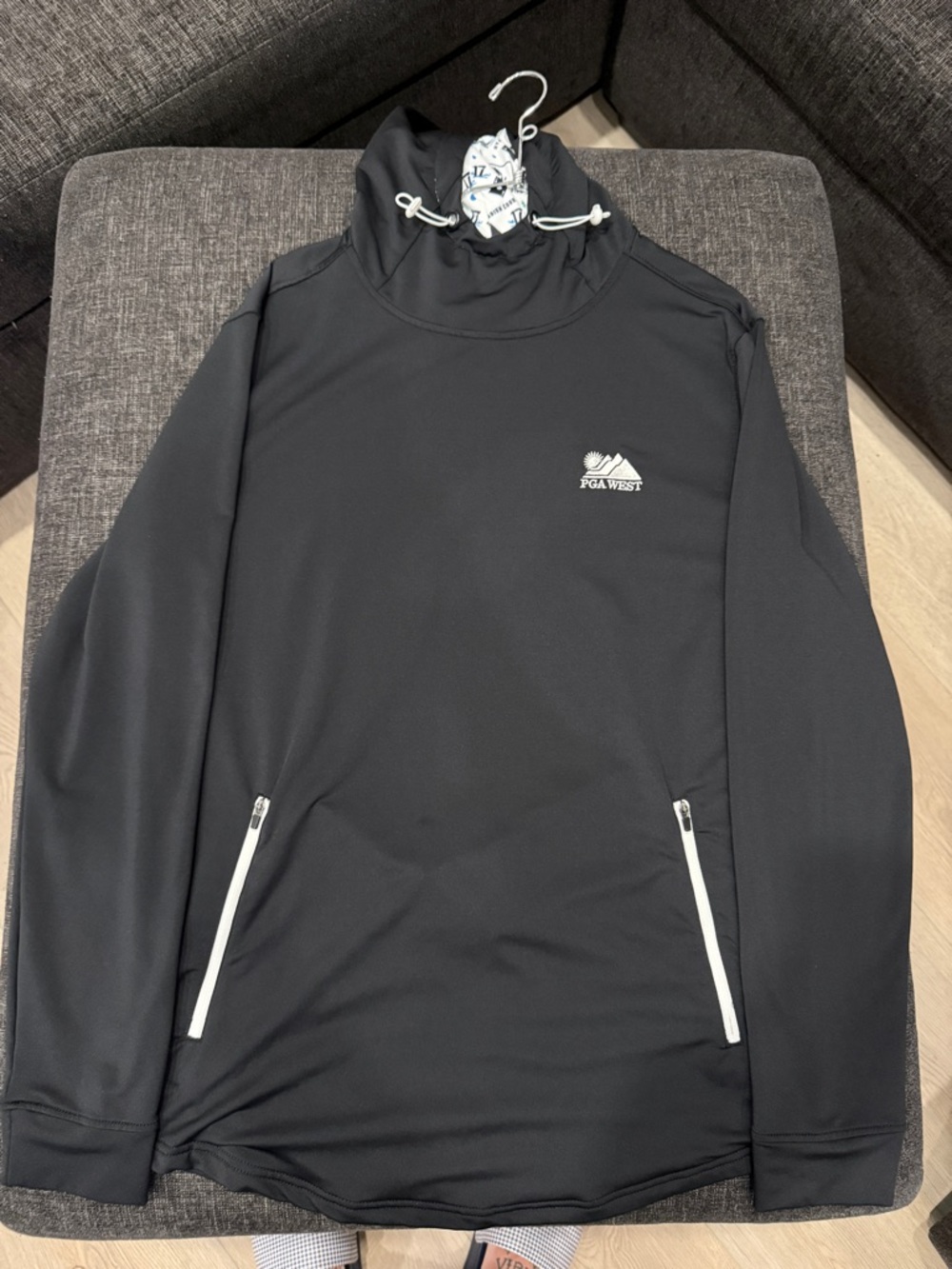 PGA WEST Black Performance Pullover Hoodie